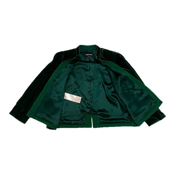 Like new! Giorgio Armani Emerald Green Velvet Nehru Evening Jacket - Picture 11 of 14